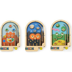 Φλιπεράκι ξύλινο επιτραπέζιο Kidoki Wooden Pinball - KID22-A-F (1 τεμ-τυχαία επιλογή σχεδίου)