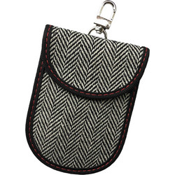 Techsuit - RFID Αντικλεπτικό (AF1) - για Κάρτες +amp Κλειδιά, Αδιάβροχο Δέρμα, Μεταλλική Υβριδική Ίνα, Αποκλειστής EMF, 12.5x9 - Γκρι