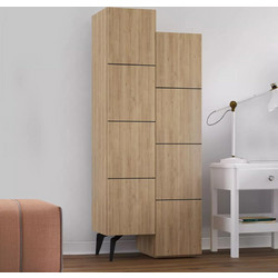 Megapap Παπουτσοθήκη Ξύλινη Φυσικό Χρώμα M62.2xΠ37.4xΥ156cm GP037-0169,2