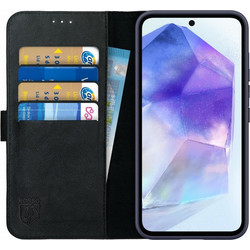 Δερμάτινη Θήκη Πορτοφόλι - Samsung Galaxy A55 - Rosso Deluxe - Black (8719246438400)