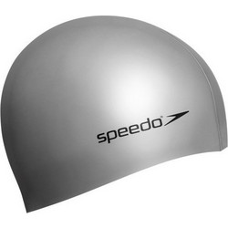 SPEEDO PLAIN FLAT SILICONE CAP, Χρώμα ΑΣΗΜΙ