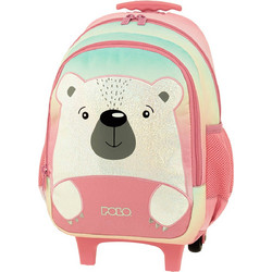 Polo Happy Animals Junior Frenzi Σχολική Τσάντα Τρόλεϊ Δημοτικού Ροζ 901051-8299 2024