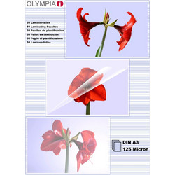 1x50 Olympia Laminating pouches DIN A3 125 micron 9175
