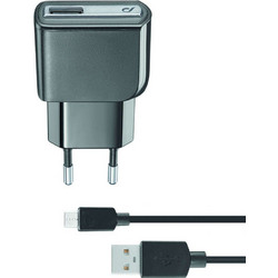 Cellular Line Φορτιστής με Καλώδιο Micro USB με Θύρα USB-A Quick Charge 3.0 Black