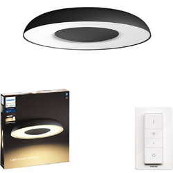 PHILIPS Hue White Ambiance Still Φωτιστικό Οροφής + Διακόπτης Dimmer Μαύρο