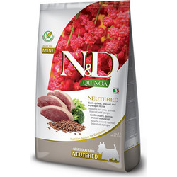 Farmina N&D Quinoa Grain Free Neutered Mini Adult with Duck, Quinoa, Broccoli & Asparagus 7kg