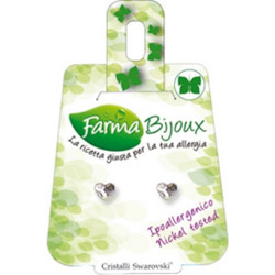 Farma Bijoux Γυναικεία Σκουλαρίκια Καρφωτά από Ορείχαλκο Ασημί με Swarovski 8058056814241