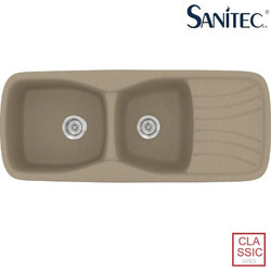Sanitec Classic 311 Επικαθήμενος Νεροχύτης Γρανίτη Αντιστρεφόμενος Ματ Granite Taupe 120x51cm