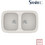 Sanitec Classic 312 Επικαθήμενος Νεροχύτης Γρανίτη Ματ Metallic Ice 82x50cm