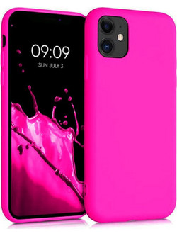 Back Cover Θήκη Λεπτής Σιλικόνης Matte για iPhone 11 Φούξια