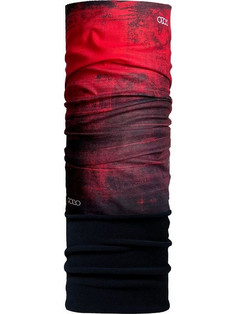 MULTI SCARF + FLEECE POLO BLACK/RED