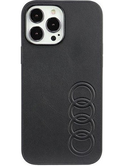 Audi Synthetic Leather iPhone 13 Pro Max 6.7" black/black hardcase AU-TPUPPCIP13PM-TT/D1-BK