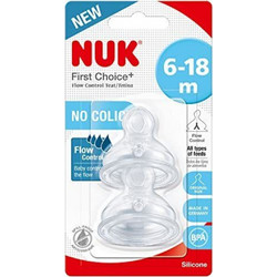 Nuk First Choice+ Θηλή Σιλικόνης για Μπιμπερό 6m+ Υ-Cut 2τμχ