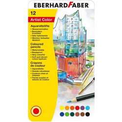 Eberhard Faber Artist Color Aquarella Κασετίνα Ξυλομπογιές Ακουαρέλας Σετ 12τμχ
