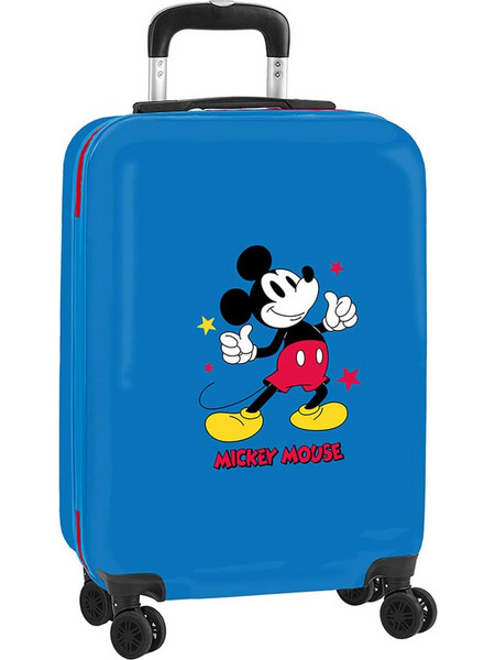 Safta Mickey Mouse Παιδική Βαλίτσα Καμπίνας 55x35x20cm με 4 Ρόδες Γαλάζια