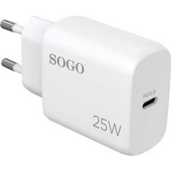 Sogo πρίζα Φορτιστής Ταχείας Φόρτισης Type C 25W, CAR-SS-18710 - SOGO