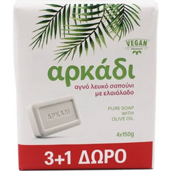 Αρκάδι Λευκό Σαπούνι 4x150gr