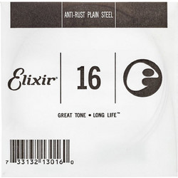 Elixir Strings PL016 Χορδή Ηλεκτρικής / Ακουστικής Κιθάρας Plain Steel 16"