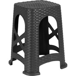 ΣΚΑΜΠΟ RATTAN ΤΕΤΡΑΓΩΝΟ 35,5x35,5x45cm No17295 ΓΚΡΙ