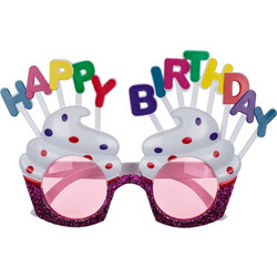 Αστεία γυαλιά γενεθλίων - Happy Birthday Glitter cupcake