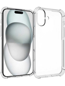 Transparent Silicone Case iPhone 16 Plus Διαφανής Θήκη Σιλικόνης
