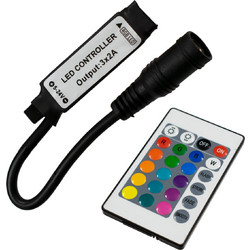 73402 Ασύρματος LED RGB Controller με Χειριστήριο IR 5v (30w) 12v (72w) 24v (144w)