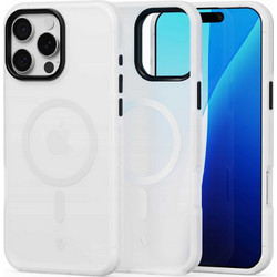 Θήκη iPhone 16 Pro Max Spacecase Hybrid Fusion Mag Ημιδιάφανη Σκληρή με MagSafe - Frost Clear (5905719112486)