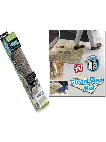 Super απορροφητικό, αντιολισθητικό χαλάκι Clean Step Mat με μικροΐνες 71X46εκ. Μαύρο
