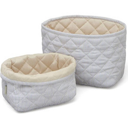 Σετ 2 καλάθια Classic stripes blue Praline, CAM CAM