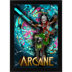 Ξύλινο κάδρο με θέμα Arcane Ekko League of Legends