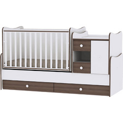 Lorelli MiniMax New Πολυμορφική Κούνια για Στρώμα 60x120cm Walnut White 10150500026A