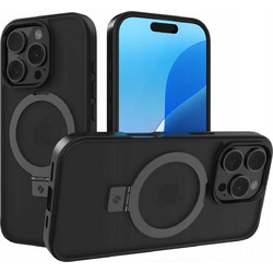 Θήκη iPhone 16 Pro Spacecase Ring Pro Mag Σκληρή με MagSafe & KickStand - Black (5905719112202)