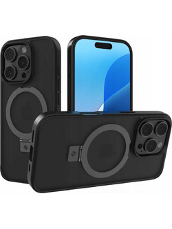 Θήκη iPhone 16 Pro Spacecase Ring Pro Mag Σκληρή με MagSafe & KickStand - Black (5905719112202)
