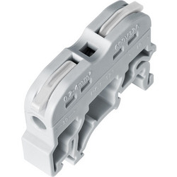 GloboStar(R) FAST-CONNECT 69900 Μονή Κλέμα Ράγας Ταχείας Σύνδεσης & Διακλάδωσης Καλωδίων για Ηλεκτρολογικούς Πίνακες - 1 x Είσοδος & 1 x Έξοδος με Συμβατή Διατομή Καλωδίων 0.2mm έως 4mm - 600V 32A Max