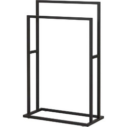 Κρεμάστρα Πετσετών Επιδαπέδια Carre 48x24x78,5cm Black Sealskin Μέταλλο