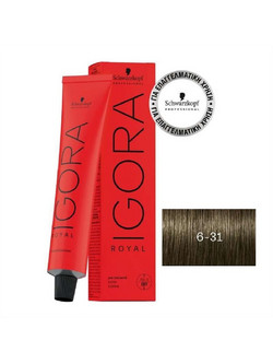 Schwarzkopf Professional Igora Royal 6-31 Μόνιμη Βαφή Μαλλιών 60ml
