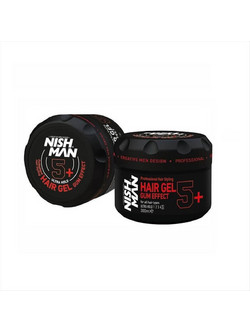 Nish Man Gum Effect 5+ Hair Gel Μαλλιών Ανδρικό για Λάμψη Δυνατό Κράτημα 300ml