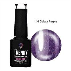 Trendy Soak Off 144 Galaxy Purple Glitter Ημιμόνιμο Βερνίκι Νυχιών 6ml