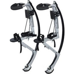 Ξυλοπόδαρα Αλουμινίου για Ενήλικες έως 100kg για Διασκεδαστική Εκγύμναση με Άλματα Μαύρο 48626224