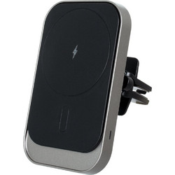 79695 Μαγνητική Βάση Κινητού Αυτοκινήτου Max 15W USB σε USB Type-C με Κλιπ στον Αεραγωγό - Ασύρματη Φόρτιση MagSafe QuickCharge 3.0