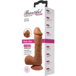 Baile Beautiful Johnson Ρεαλιστικό Dildo με Βεντούζα & Όρχεις 22cm Καφέ