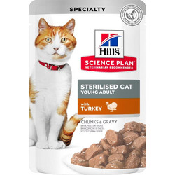 Hill's Science Plan Sterilised Young Adult with Turkey in Gravy 85gr