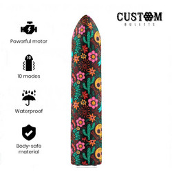Custom Bullets Rechargeable Floral Δονητής Bullet 6.25cm