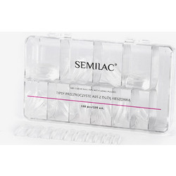 Semilac Milky White Square Tips Νυχιών 120τμχ