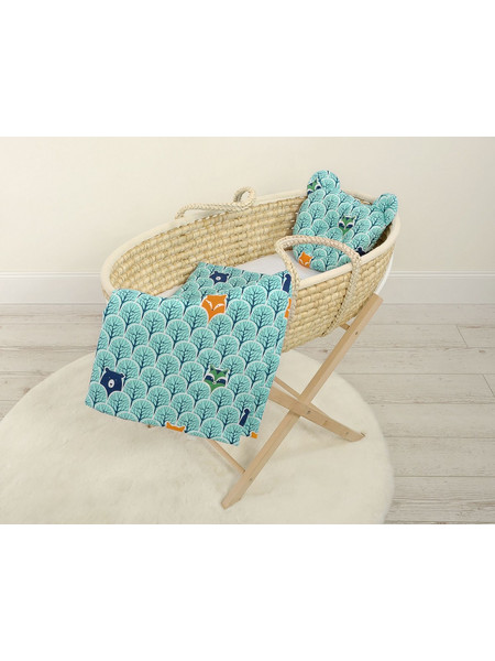 Duvet with pillow Teddy - 2pcs set - mint forest