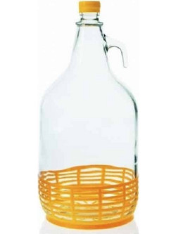 Δαμιτζάνα Γυάλινη Με Ψαθάκι Ιταλίας 5lt