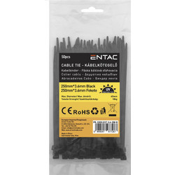 ENTAC ΔΕΜΑΤΙΚΑ ECT-3.6-250-B ΜΑΥΡΟ 50ΤΜΧ