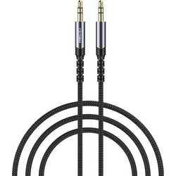 Recci Καλώδιο 3.5mm male - 3.5mm male Μαύρο 1m
