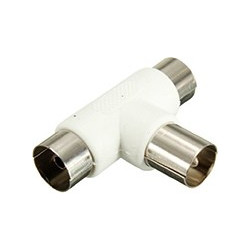 Αντάπτορας Κεραίας Coaxial (M) σε 2x (F) Powertech Cab-V009 (1 τμχ)
