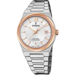 Festina Ανδρικό Ρολόι με Ασημί Μεταλλικό Μπρασελέ F20036/1